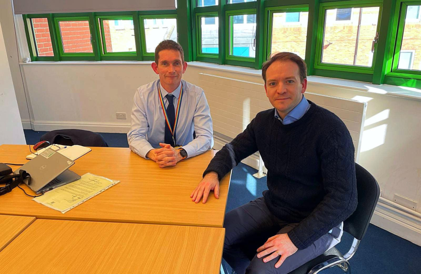 Gareth Davies MP with the Environment Agency's Lincolnshire Flood Risk Manager,