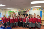 Gareth Davies MP with Year 4 at Copthill School