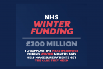 Graphic reading "NHS winter funding - £200 million"