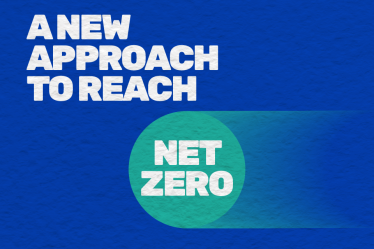 Graphic reading "A new approach to reach Net Zero"