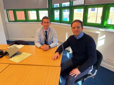 Gareth Davies MP with the Environment Agency's Lincolnshire Flood Risk Manager,