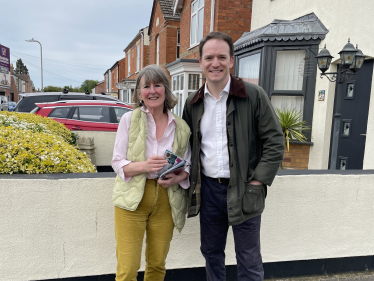 Gareth Davies MP with Cllr Sue Woolley